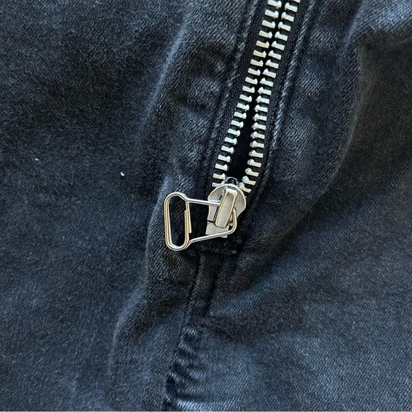 Rag & Bone Isabel Skinny High Rise Black Moto Jean with Ankle Zipper Hardware - Picture 14 of 16